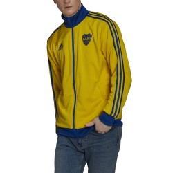 Boca Juniors felpa 3 Stripes FZ cappuccio giallo blu 2022/23 Adidas